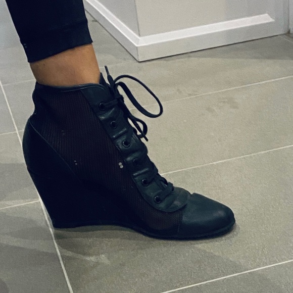 Black Mesh Sneaker Booties - Picture 4 of 4